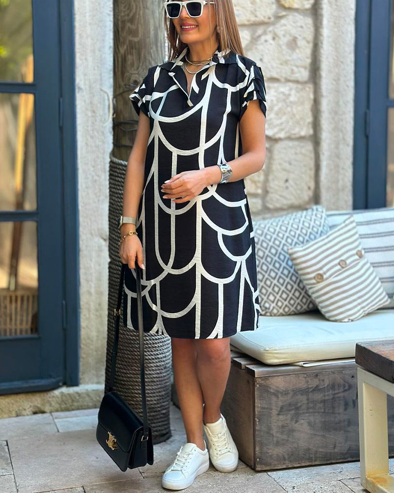 Helma - Robe élégante à manches courtes