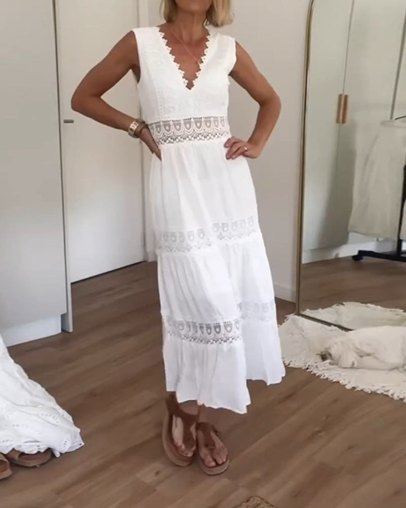 Clover - Robe en dentelle blanche