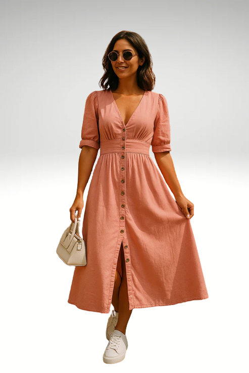 Amélie - Robe élégante en denim