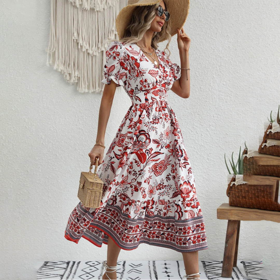 Aliana – Robe Fleurie Élégante