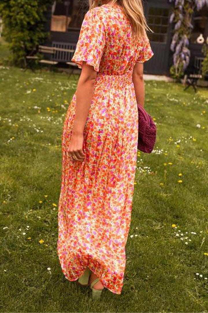 Sandra - Robe longue élégante avec encolure en V