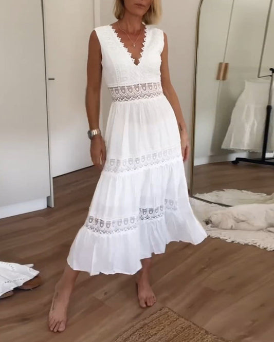 Clover - Robe en dentelle blanche