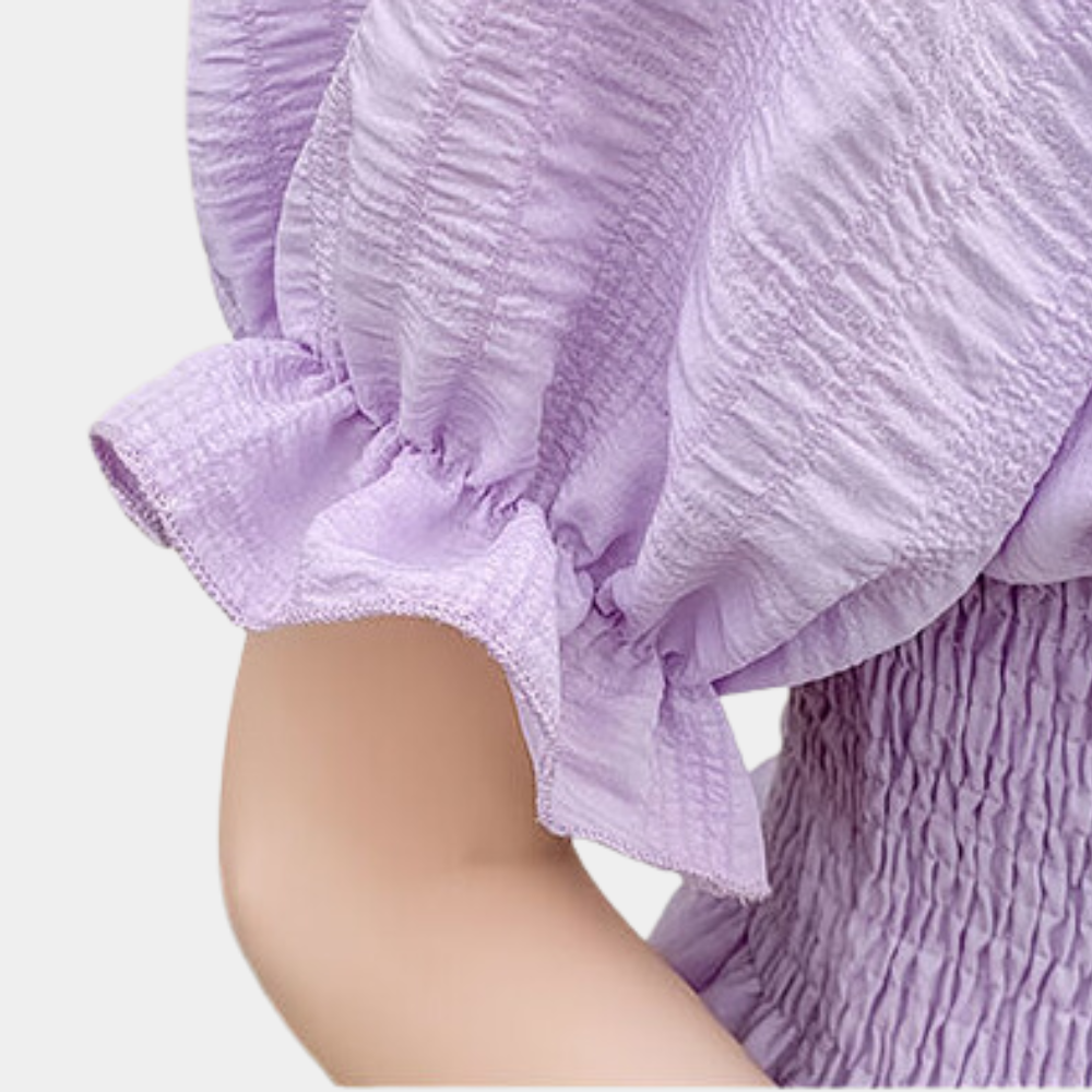 Agnes – Chemise Moderne à Manches Bouffantes