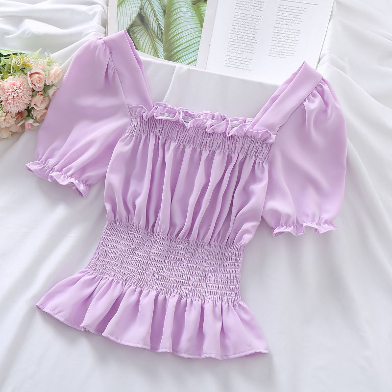 Agnes – Chemise Moderne à Manches Bouffantes