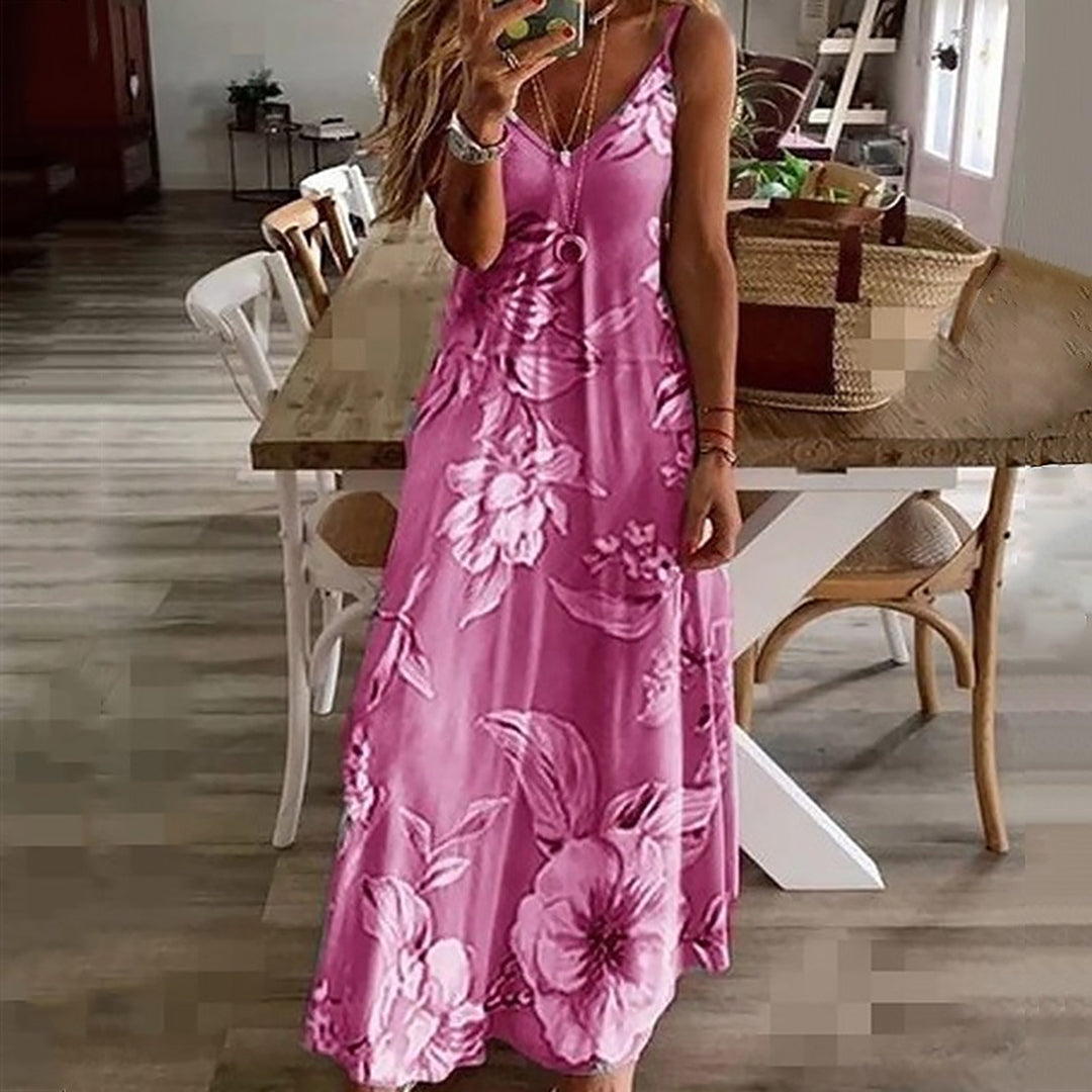 Aino – Robe Fleurie à Décolleté en V