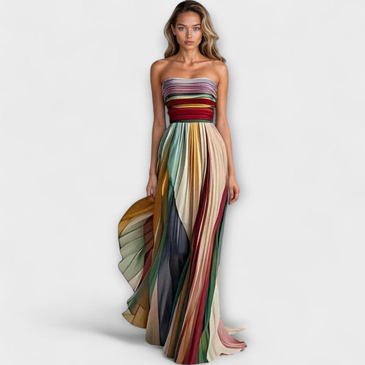 Flora - Robe sans manches colorée